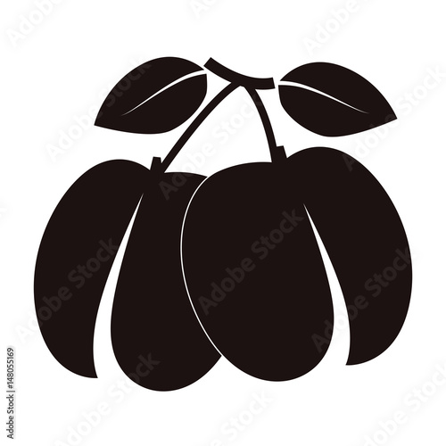 Peach icon, vector flat symbol