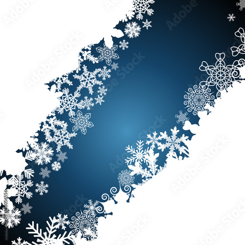 Christmas border, snowflake design background.