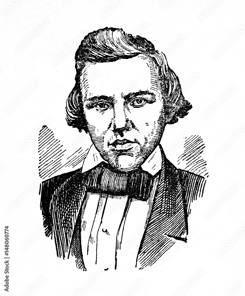 Paul Morphy, American giocatore di scacchi, circa 1858 Foto stock - Alamy