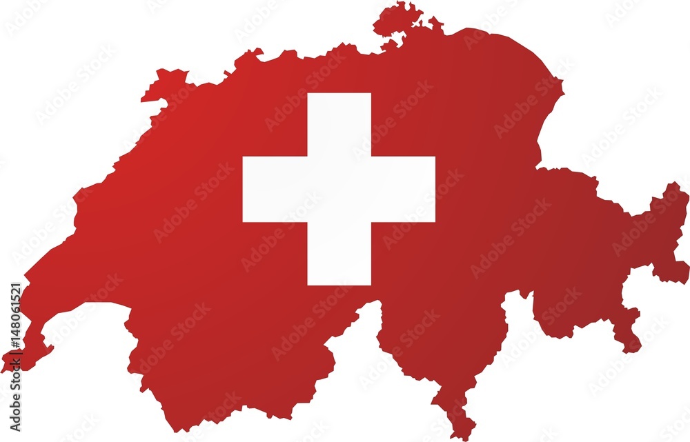 Obraz premium Switzerland map