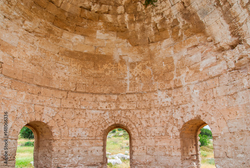 Ruins of Crusader Church of St Anne in Bet Guvrin-Maresha National Park. It was one of the most important towns of Judah during the time of the First Templ photo