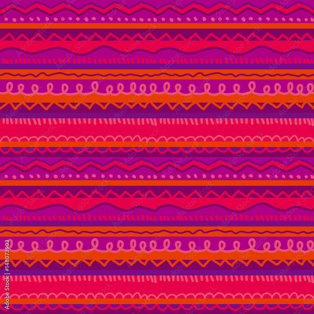 Fun and cute childish stripe seamless pattern for project for kid. Vector illustration repeatable motif for surface design, wrapping paper, fabric, background