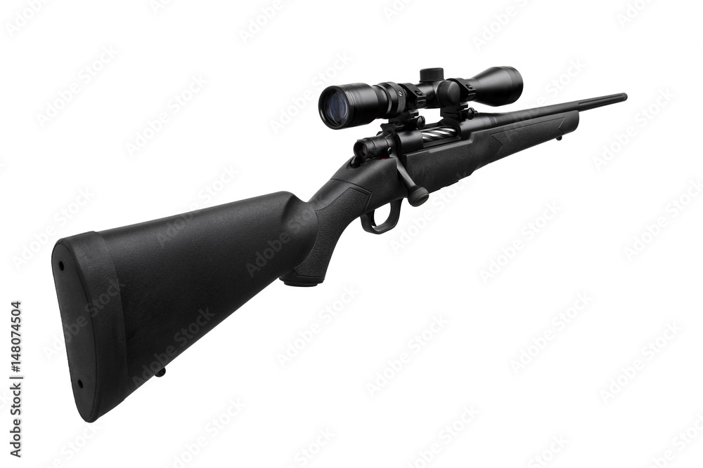 sniper rifle isolated on white