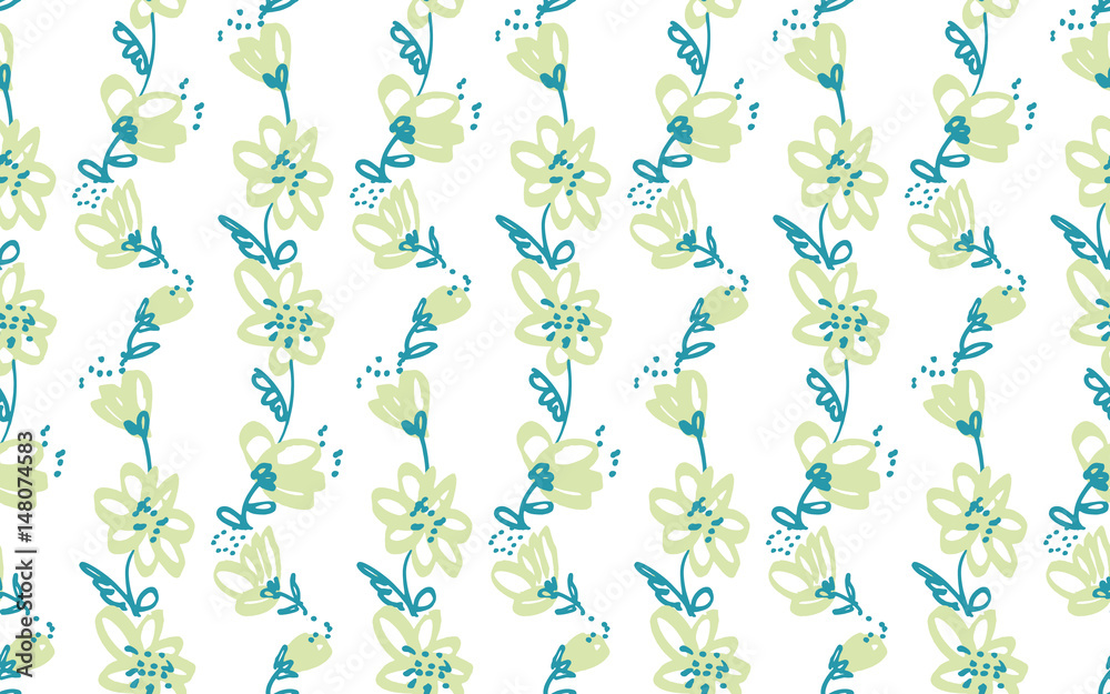 Hand drawn shabby floral seamless pattern for surface design, wrapping paper, fabric, background. Sketch style pale color flowers repeatable motif. Hand drawn shabby floral seamless pattern for surface design, wrapping paper, fabric, background. Sketch style pale color flowers repeatable motif.