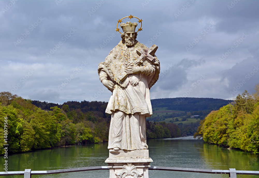 Obraz premium Hl. Johannes Nepomuk, Rhein (Kaiserstuhl AG)