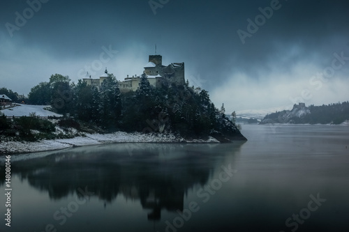 Medieval castle in Niedzica by lake Czorsztyn, Poland