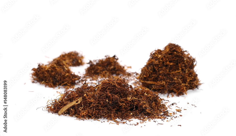 Pile of tobacco isolated on white background Pile of tobacco isolated on white background