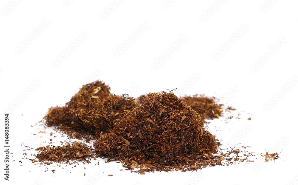 Pile of tobacco isolated on white background Pile of tobacco isolated on white background