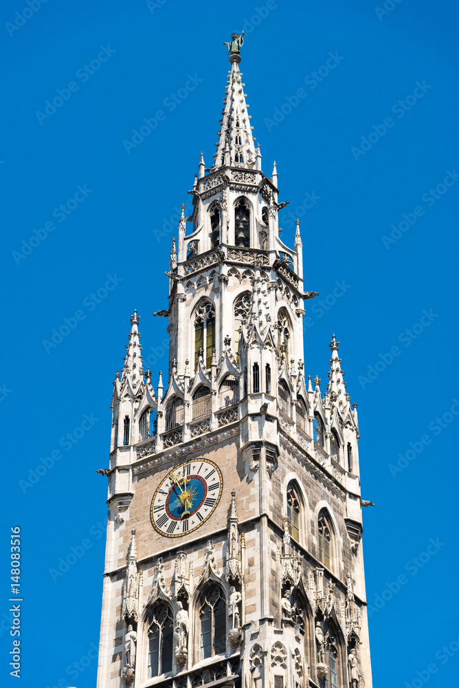 New Town Hall on Marienplatz square in Munich, Germany.