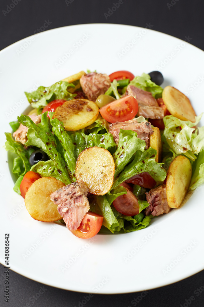 Salad with tuna. Italian style. Italian food. Italian cuisine.