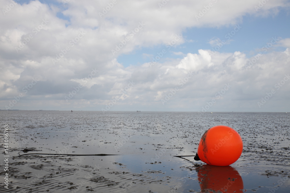 Halbinsel Butjadingen / Tossens an der Nordsee bei Ebbe Halbinsel Butjadingen / Tossens an der Nordsee bei Ebbe