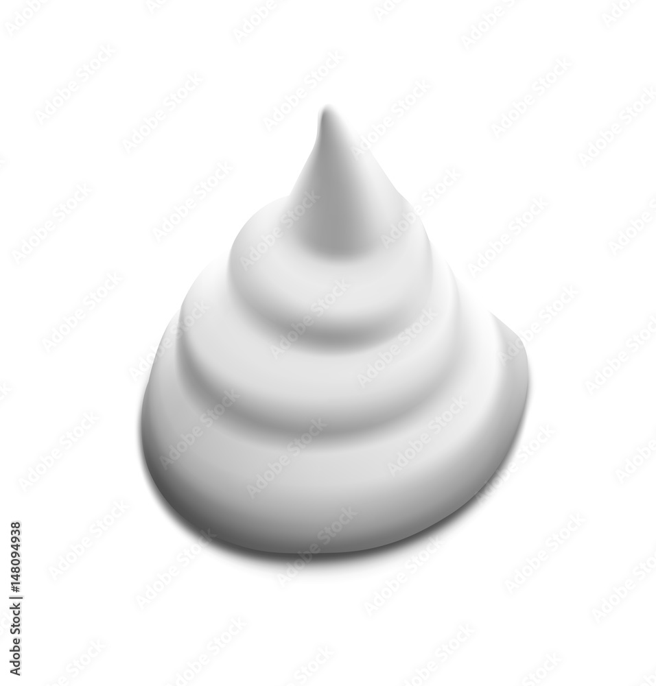 Creamy foam. Vector illustration on white background. Creamy foam. Vector illustration on white background.