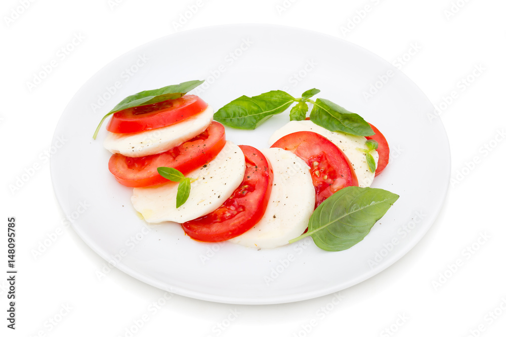 caprese salad isolated on white caprese salad isolated on white