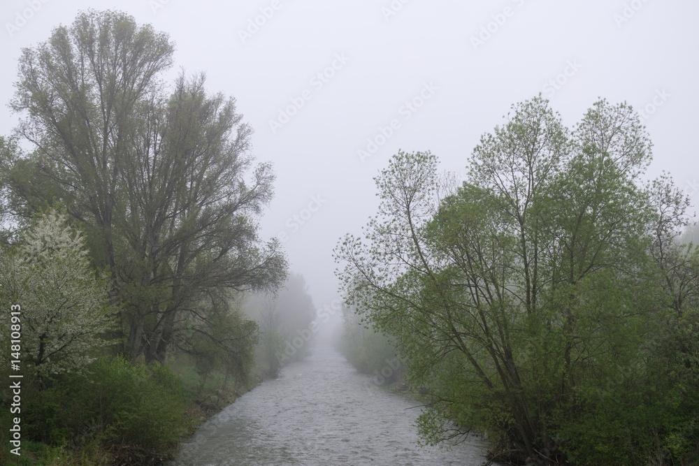 River during misty morning. Slovakia River during misty morning. Slovakia