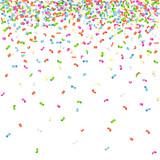 Falling confetti vector pattern on white background