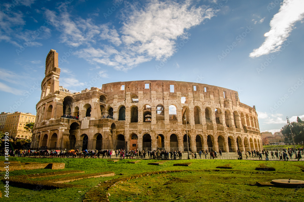 Italy Rome, 18 february 2017: Colosseum in Rome