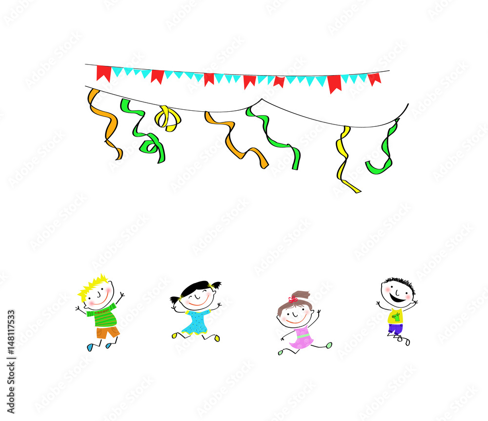 Obraz premium bambini in festa