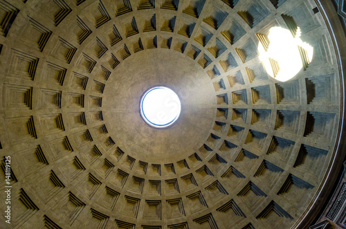 Rome ITALY 19 februay 2017: Ceiling of the Pantheon