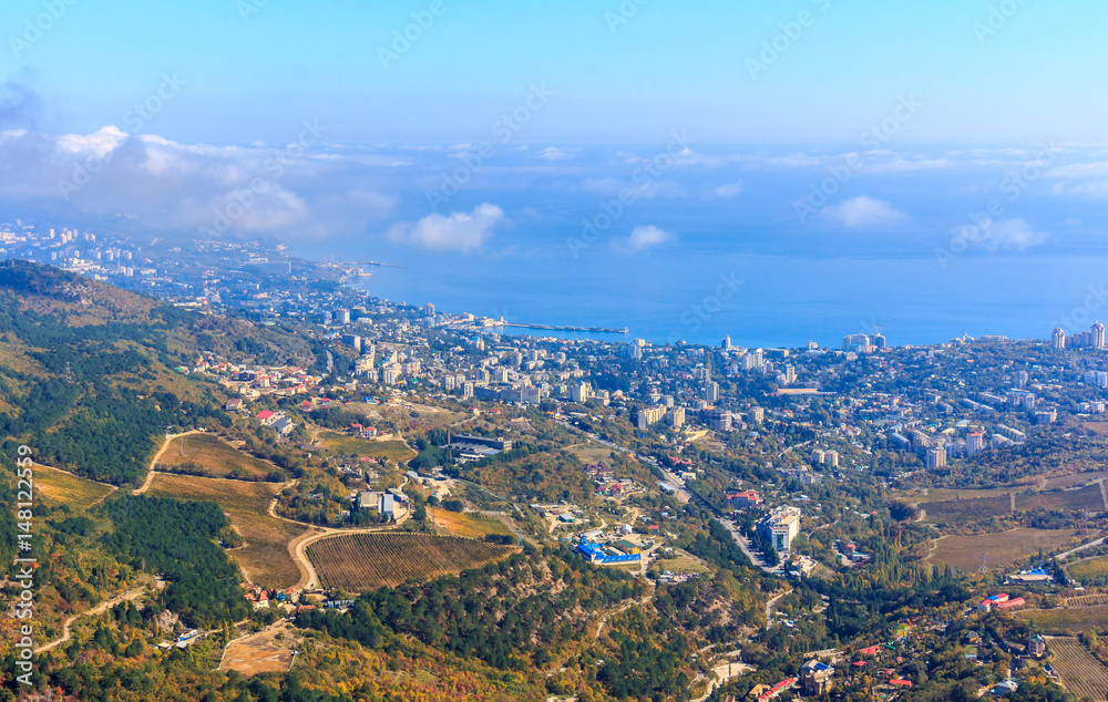 The city of Yalta from a height