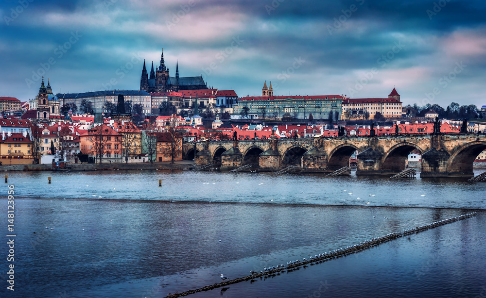 Fototapeta premium Prague in winter - Czech Republic