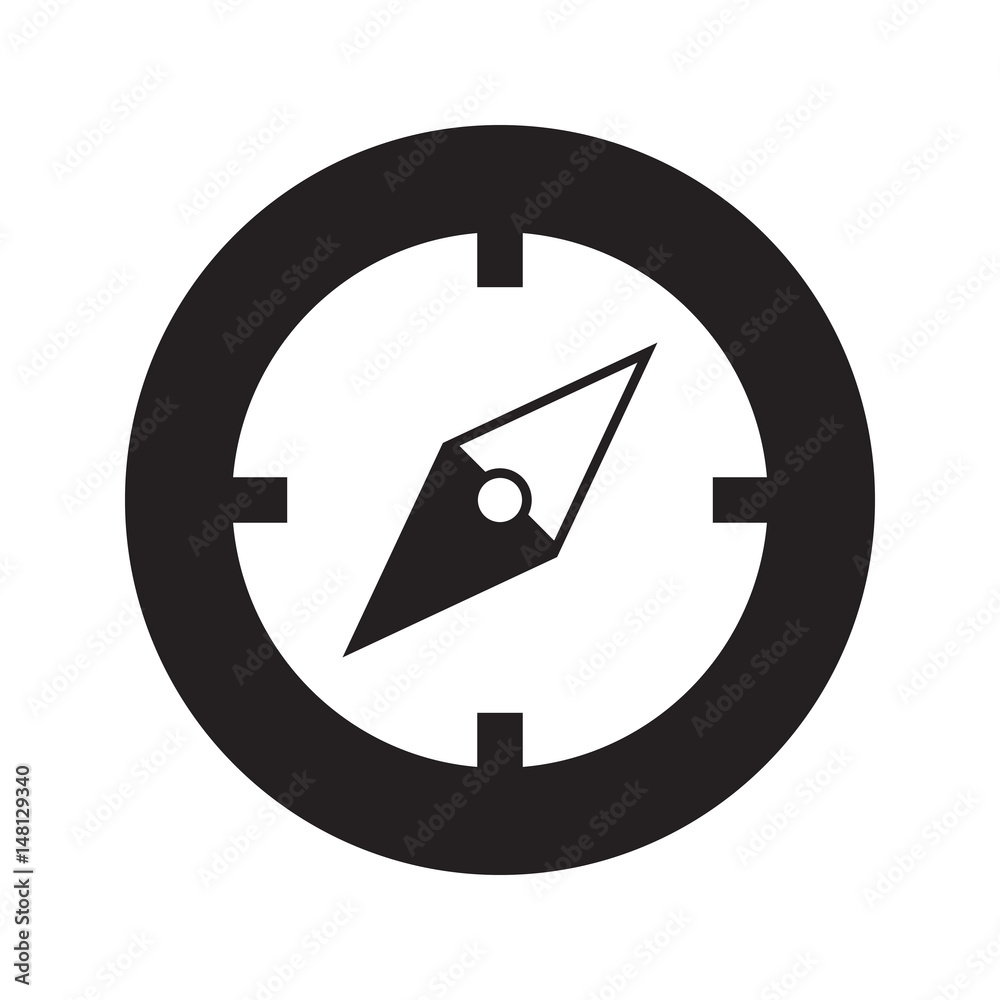 Compass icon. Vector flat illustration Compass icon. Vector flat illustration