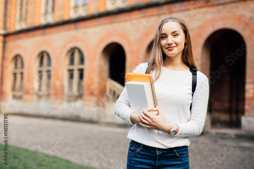 Obraz na płótnie Female college student