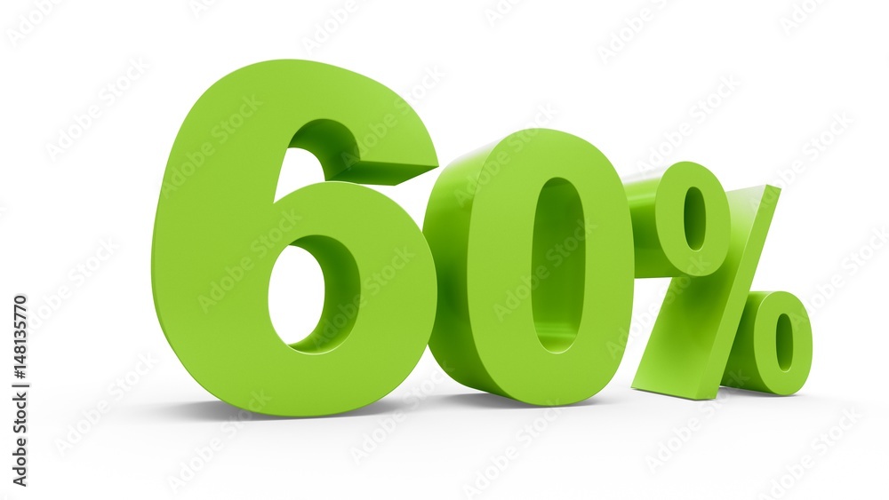 3D rendering green discount 60 percent 3D rendering green discount 60 percent