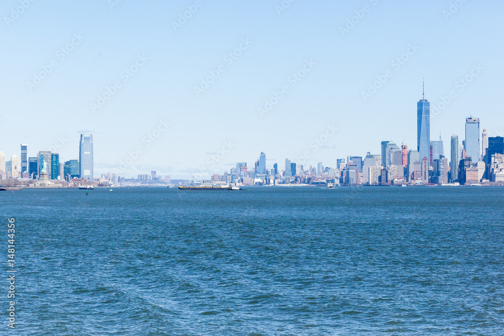 Lower Manhattan and Jersey City Skylines