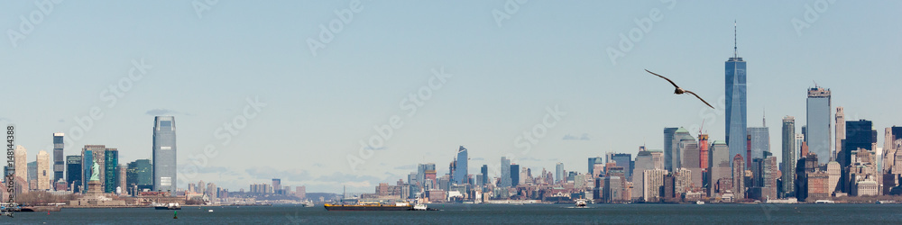 Lower Manhattan and Jersey City Skylines
