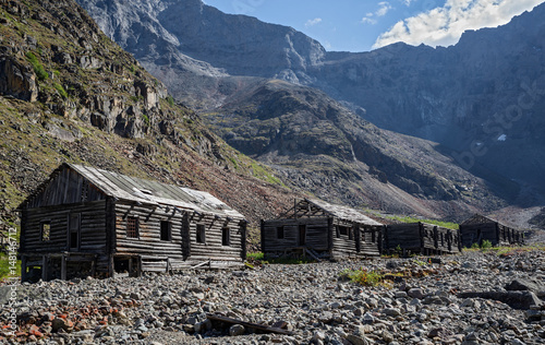 Abandoned Uranium mine in Marble Valley
Stalins Gulag camp (Borlug) in Kodar ridge, Uranium mine in Marble Valley photo