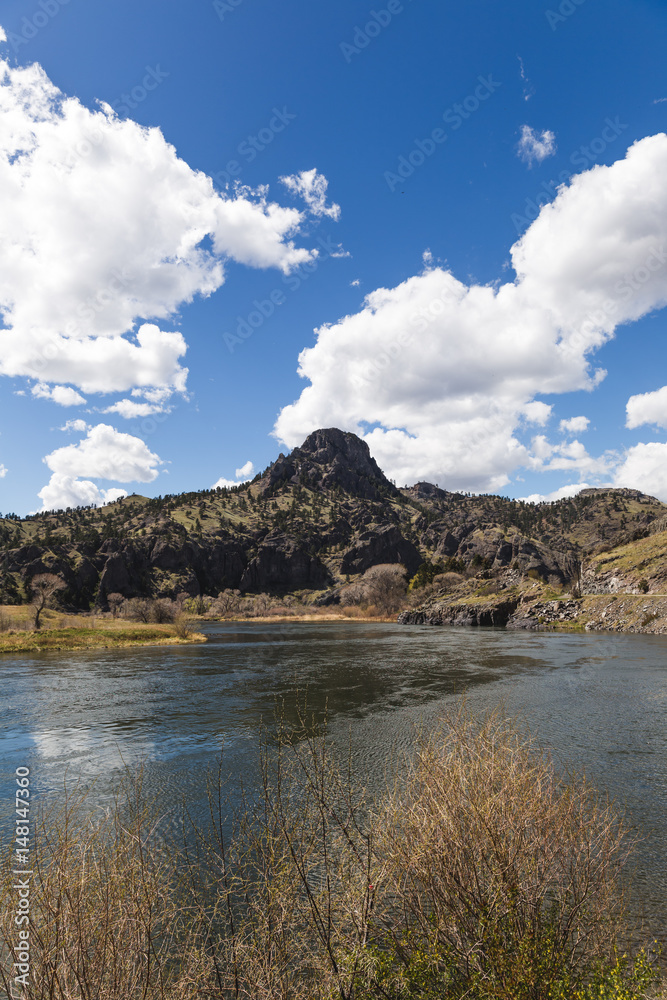 Rock Formations Near Large River Rock Formations Near Large River