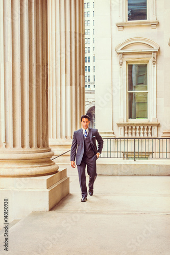 Middle Age American Businessman walking to work in New York © Alexander Image