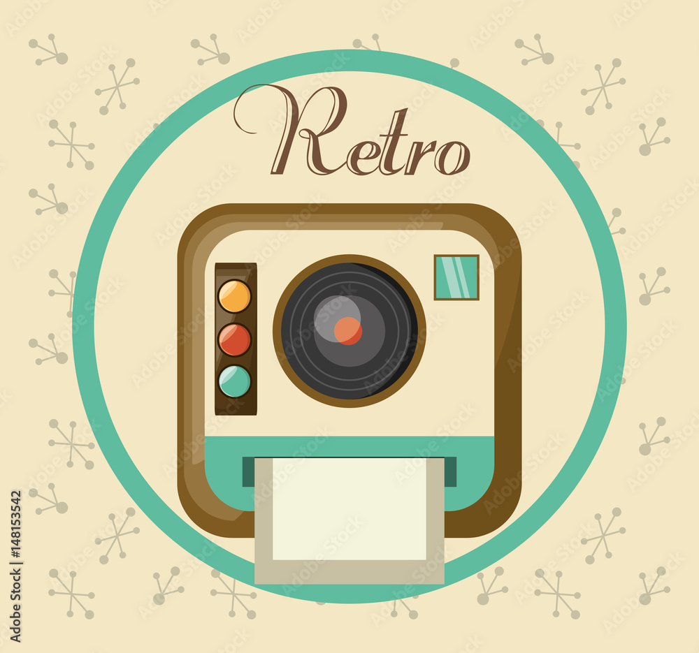 Obraz premium retro camera pictures design image, vector illustraion