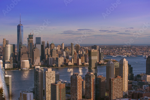 Downtown Jersey City and Manhattan