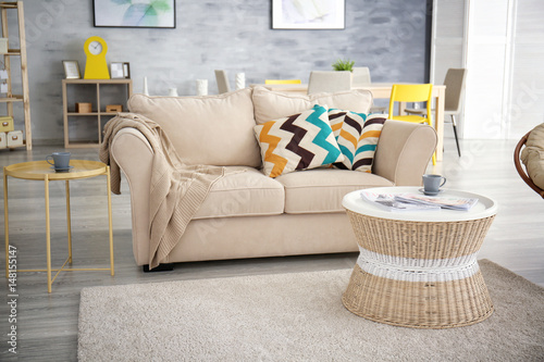 Fotografie Interior design of living room