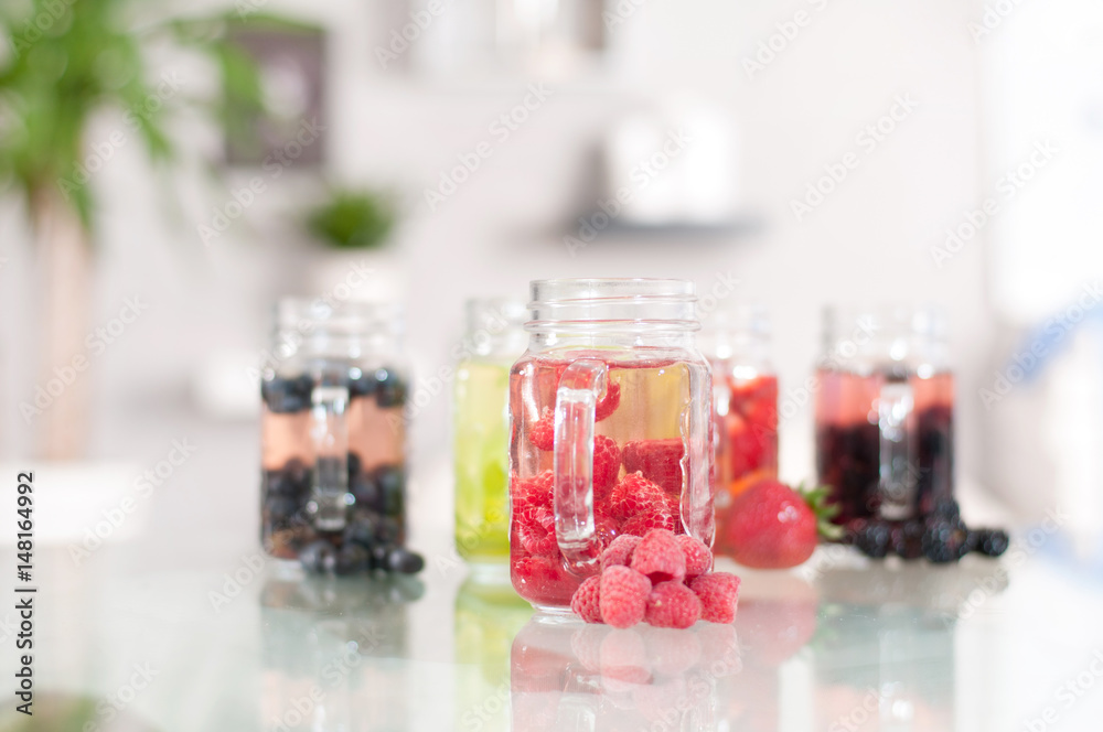 Berry cocktail, refreshing fruit beverage Berry cocktail, refreshing fruit beverage