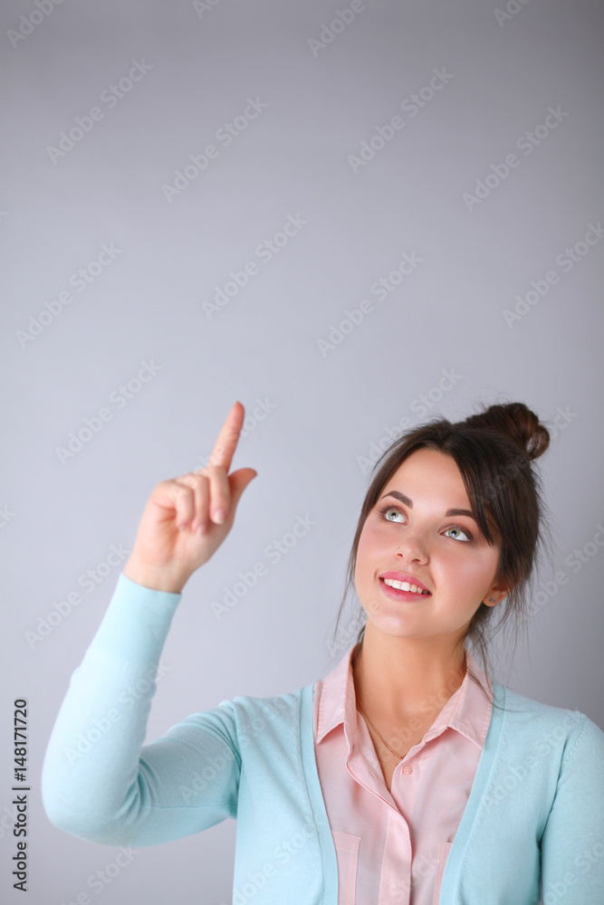 Portrait of an attractive fashionable young brunette woman Portrait of an attractive fashionable young brunette woman