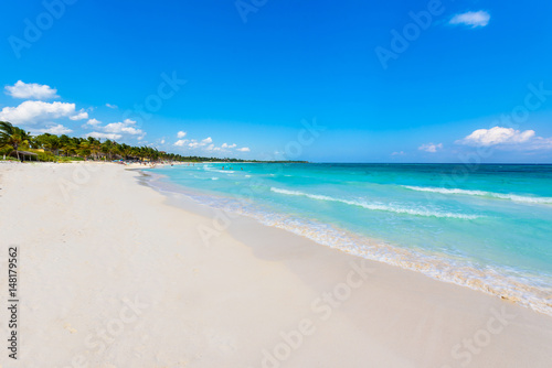Fototapeta Naklejka Na Ścianę i Meble -  Xpu-Ha Beach - beautiful caribbean coast of Mexico - Riviera Maya
