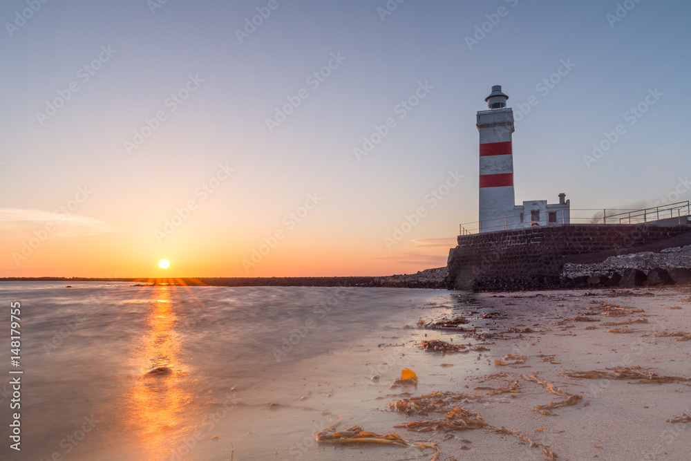 Gardur lighthouse sunset