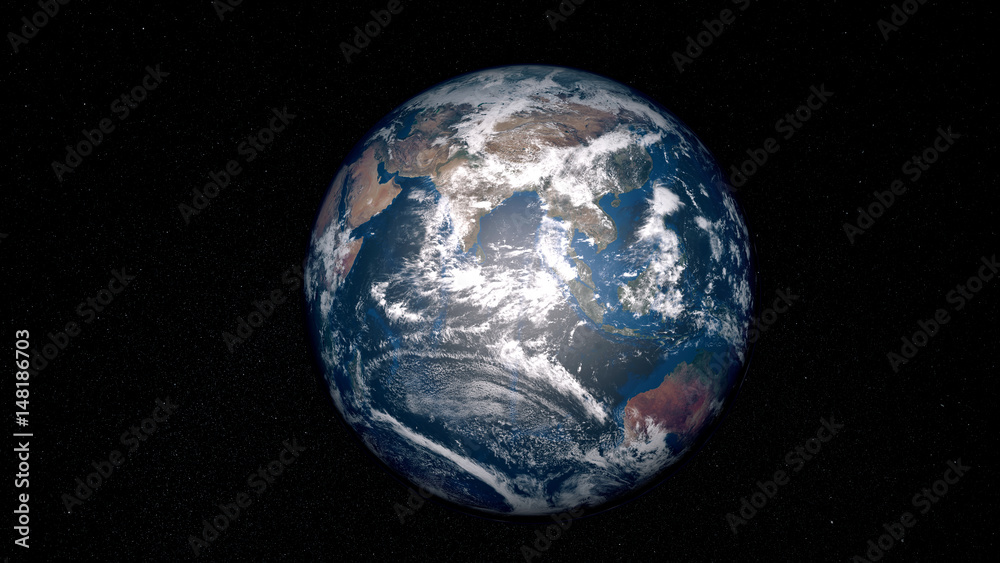Extremely detailed and realistic high resolution 3D image of Earth ...