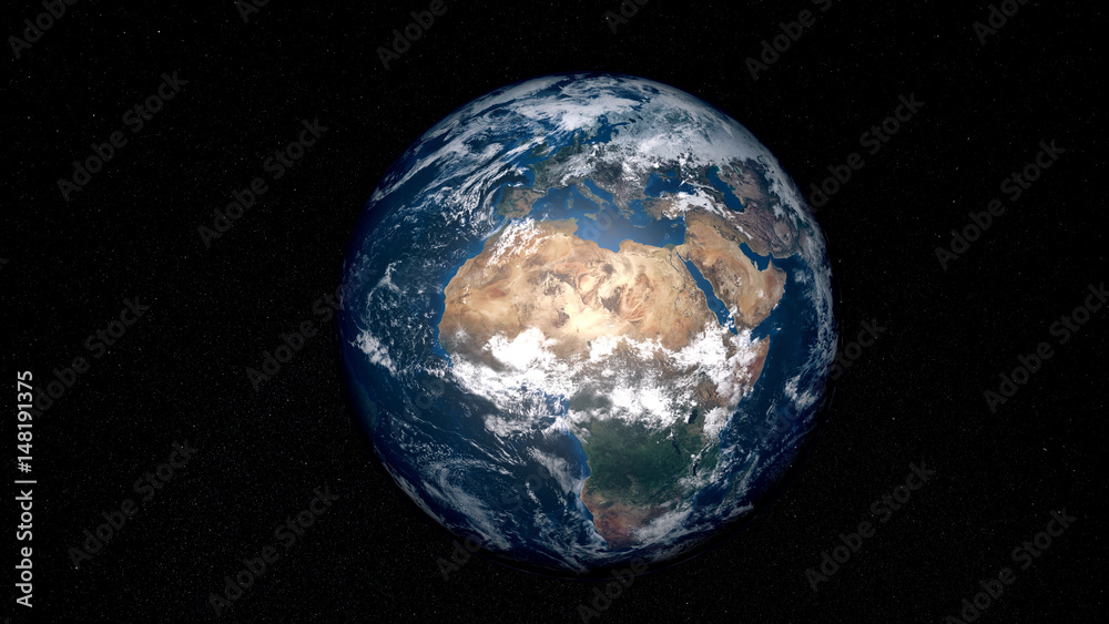 Extremely detailed and realistic high resolution 3D image of Earth ...