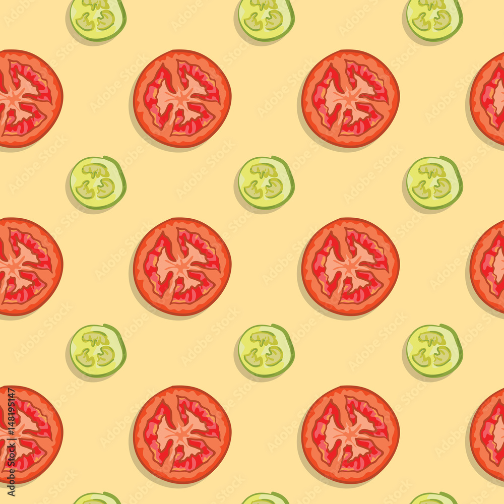pattern food tomato cucumber pattern food tomato cucumber