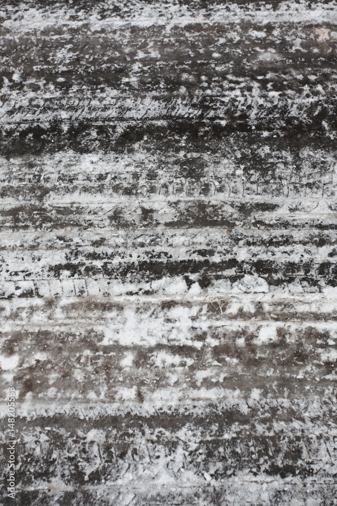 Obraz premium Icy road surface