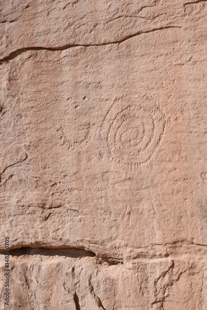 Photo of ancient petroglyphs