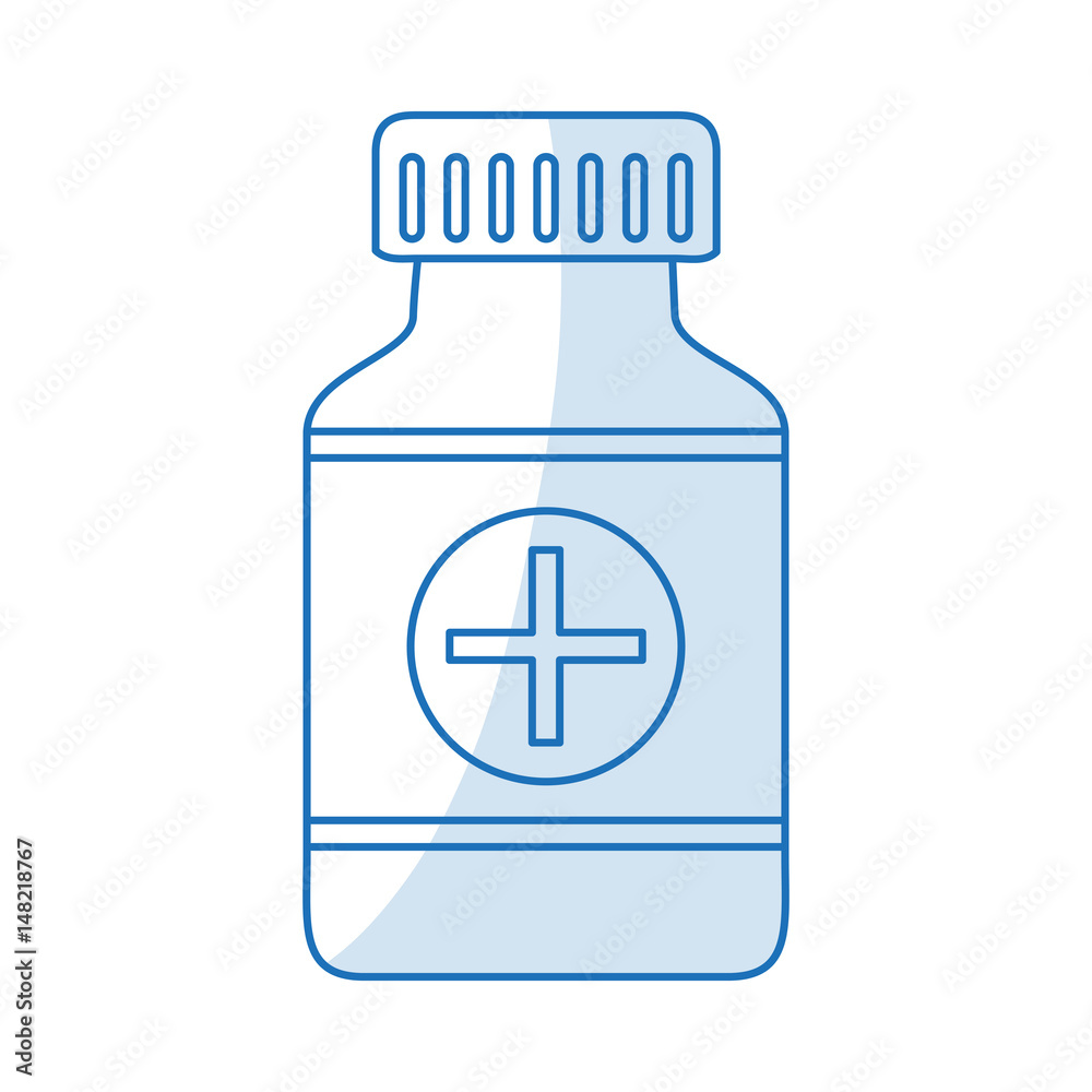 blue silhouette shading remedy bottle with tap and label blue silhouette shading remedy bottle with tap and label