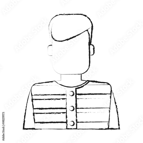 blurred silhouette faceless man prisoner with uniform