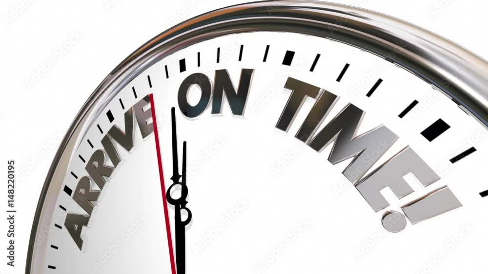 Arrive on Time Clock Punctual Schedule 3d Animation Arrive on Time Clock Punctual Schedule 3d Animation