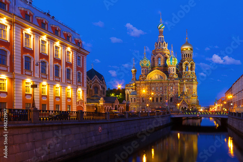 The Church of the Savior on Blood, night view, Saint-Petersburg, Russia
