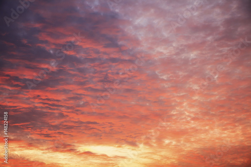 Sunset sky clouds. © Bluesky60