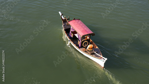 Boat and jetty at Putrajaya Lake, Malaysia